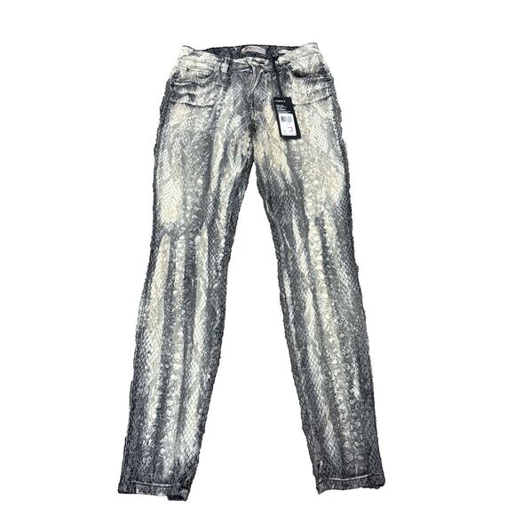 NWT GUESS MID-RISE CURVE X JEANS WITH PYTHON PRINT Size 27 $158 - Picture 1 of 12
